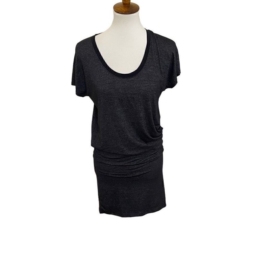 Athleta Odyssey Tee Dress Charcoal Gray Small Style# 964465